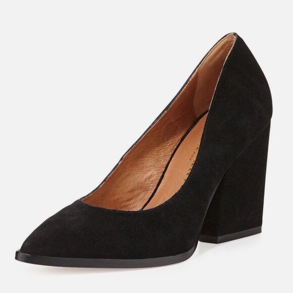 ANTHROPOLOGIE BETTYE MULLER Olive Green Suede Heels Size 8 M - Picture 2 of 9